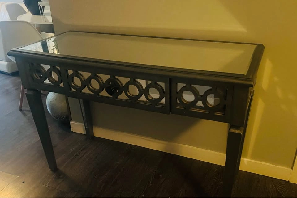 Glass Top Console Table - photo 3