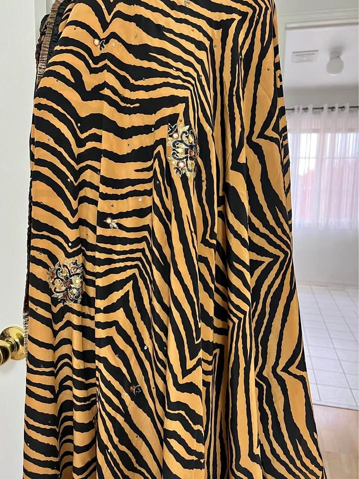 Silk embroidered Sari