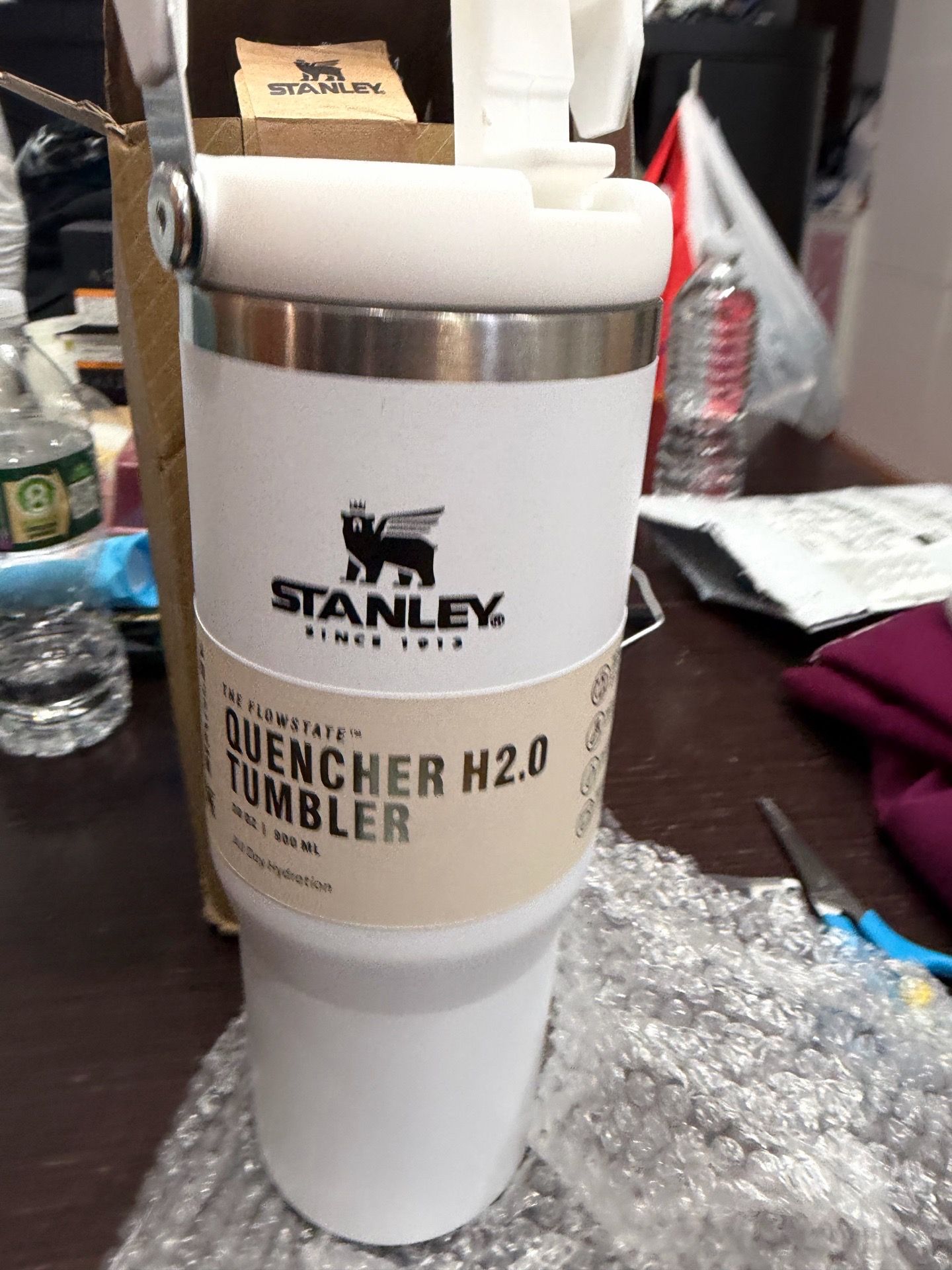 Stanley Quencher H2.0 30oz White Tumbler w/ Handle Straw, BPA-Fr - photo 2
