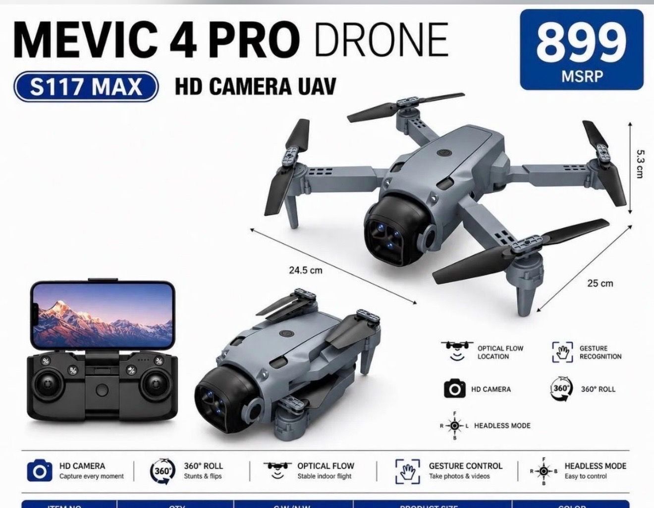 MEVIC 4 Pro S117 MAX Ready to Fly Drone HD Camera