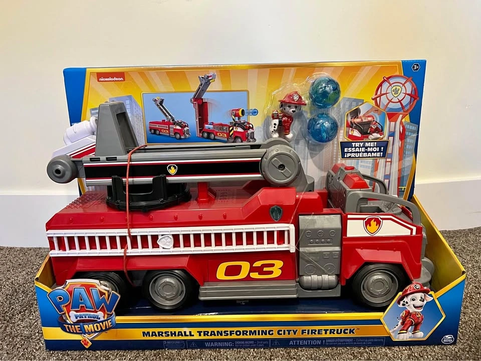 Paw patrol Marshall Transforming City Firetruck Toy - Brand new