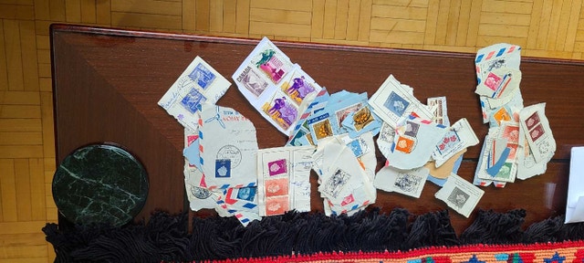 Vintage Cancelled Postage Stamp Collection