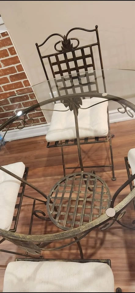Glass Dining Table + 4 Chairs — Mint Condition - photo 3