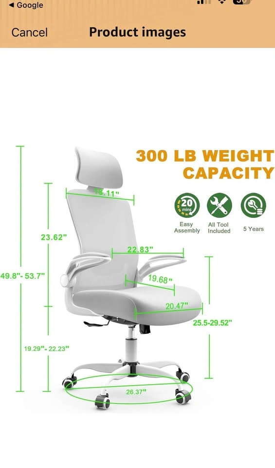 EXCELLENT Office Chair, Ergonomic Desk Chair with Lumbar - photo 2