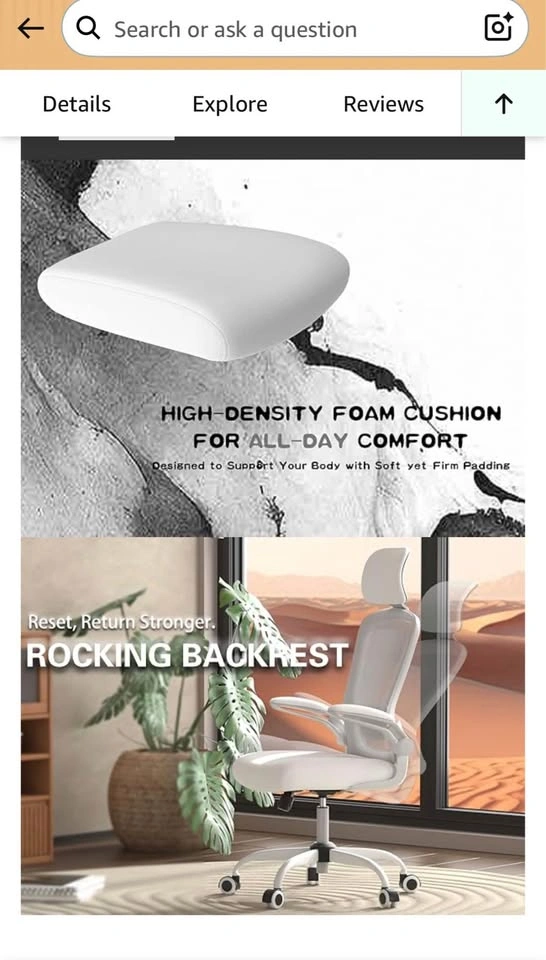 EXCELLENT Office Chair, Ergonomic Desk Chair with Lumbar - photo 4