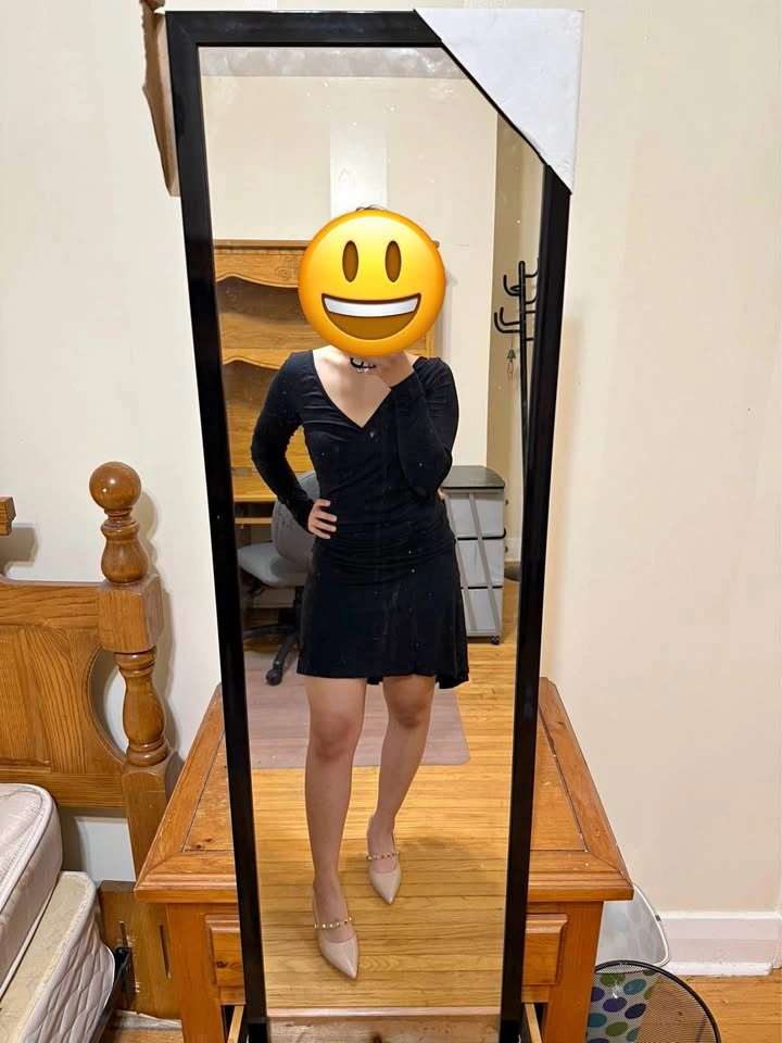 Killah Black Long-Sleeve Dress (Size: L)