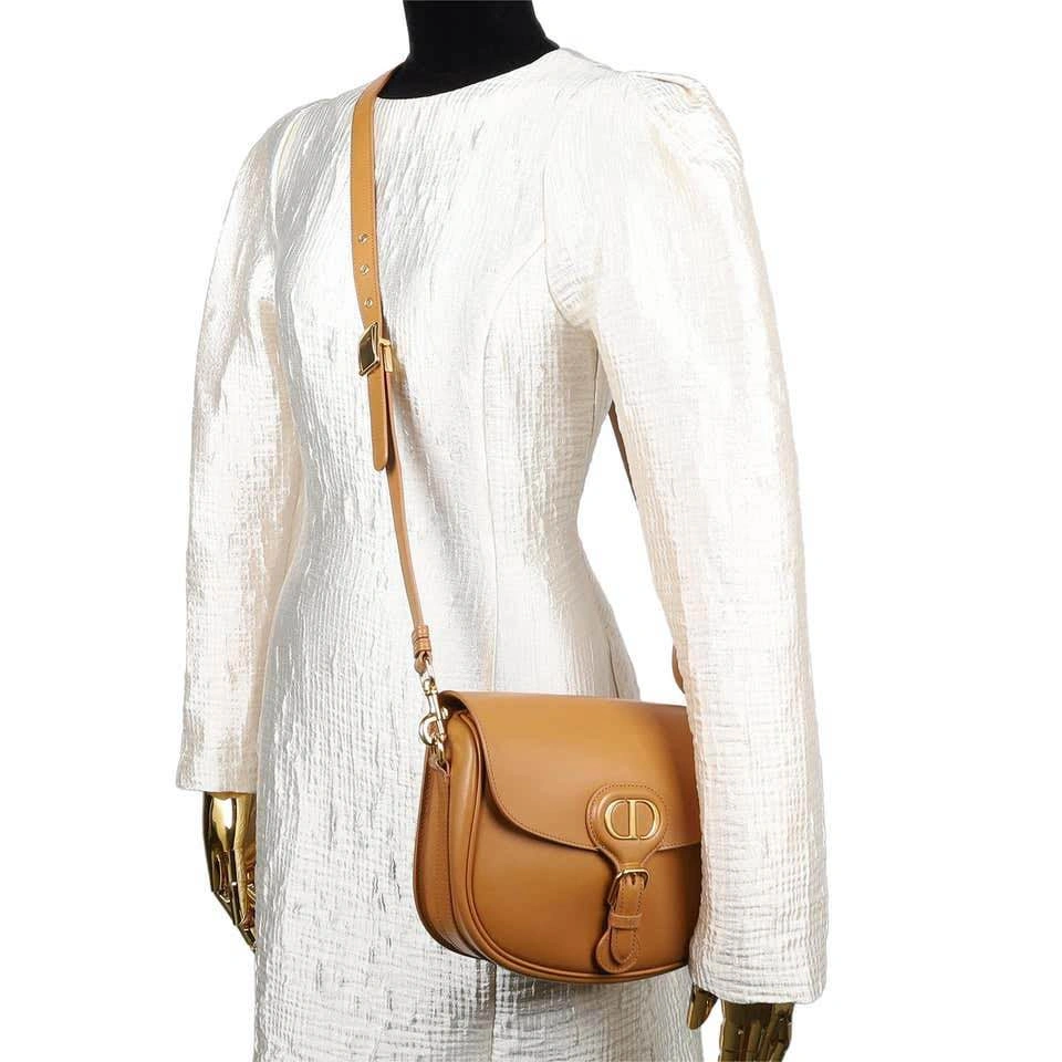 Vintage-Inspired Camel Brown Saddle Crossbody Bag - photo 5