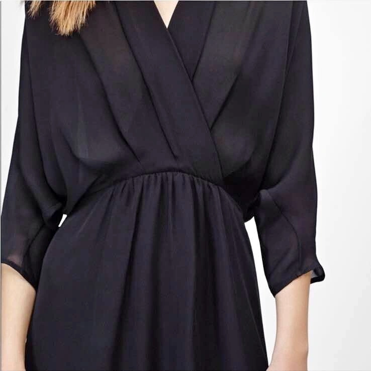 Aritzia Babaton 100% Silk Mini Dress Black Size L