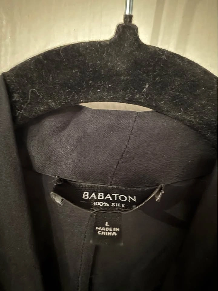 Aritzia Babaton 100% Silk Mini Dress Black Size L - photo 4