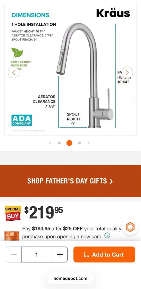 Kraus Oletto Pull-Down Kitchen Faucet - photo 2