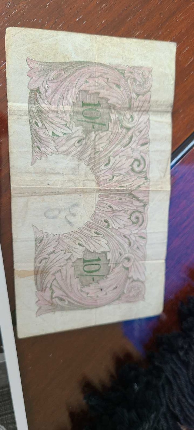 Bank of England Ten Shilling Note signed by Paul Martin Sr. - photo 5