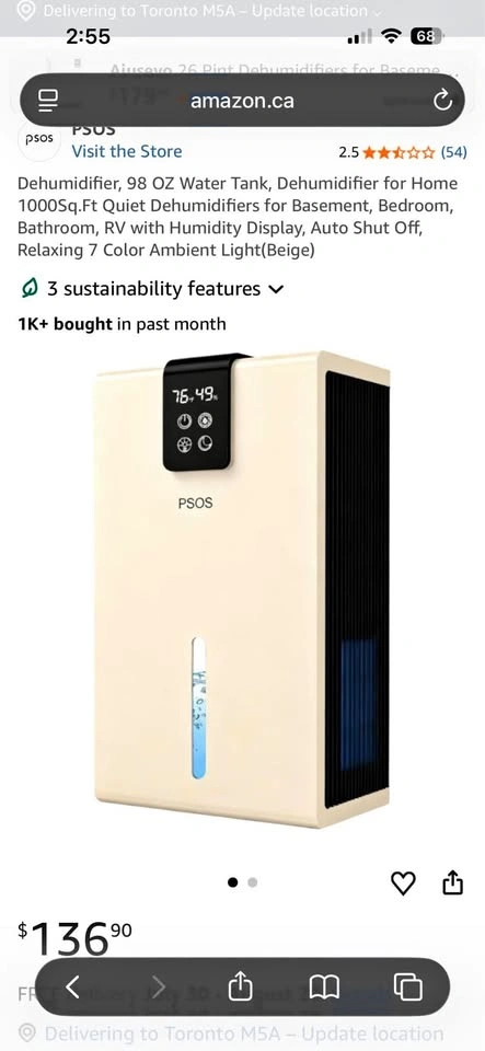 Psos dehumidifier