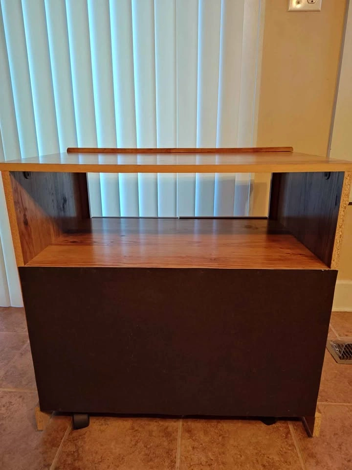 Rustic Style Rolling TV/Microwave Stand - photo 3