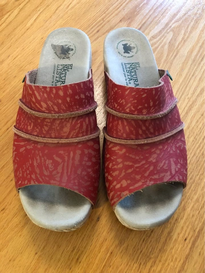 Women's Sandals Leather Comfort Slide Clog Sz 39 El Naturalista - photo 2
