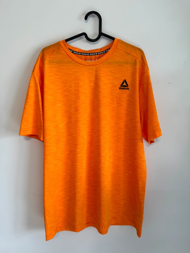 Reebok Crew Neck T-Shirt – Heather Orange (Size L) – Brand New