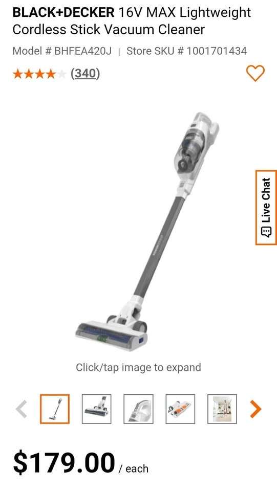 BLACK+DECKER 16V MAX POWERSERIES+ Cordless Stick Vacuum - photo 2
