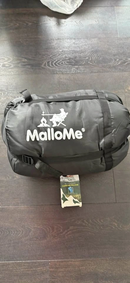 MalloMe sleeping bag (unused) and Camping Pillow (unused)
