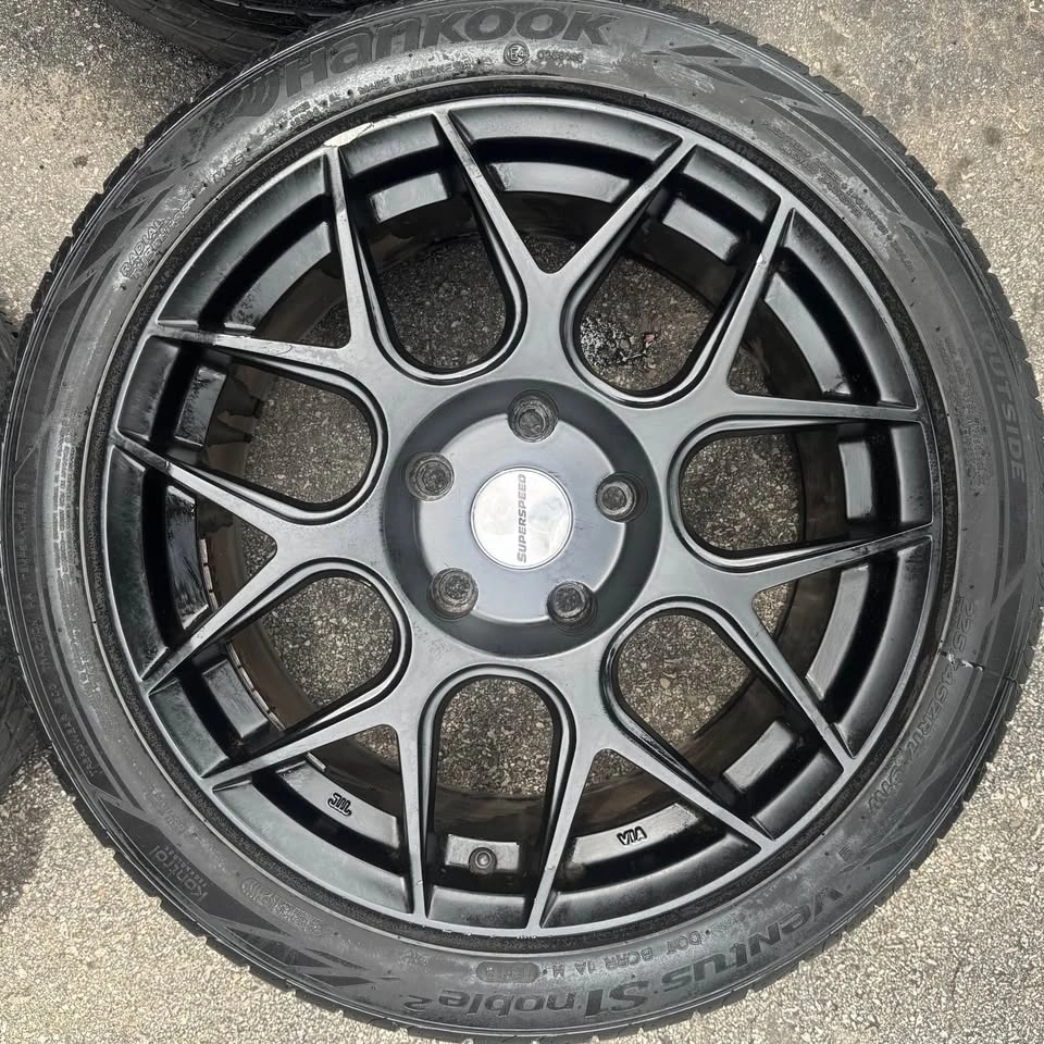 17” Superspeed SS03 Wheels + Tires — Matte Black, 5x120 - photo 2