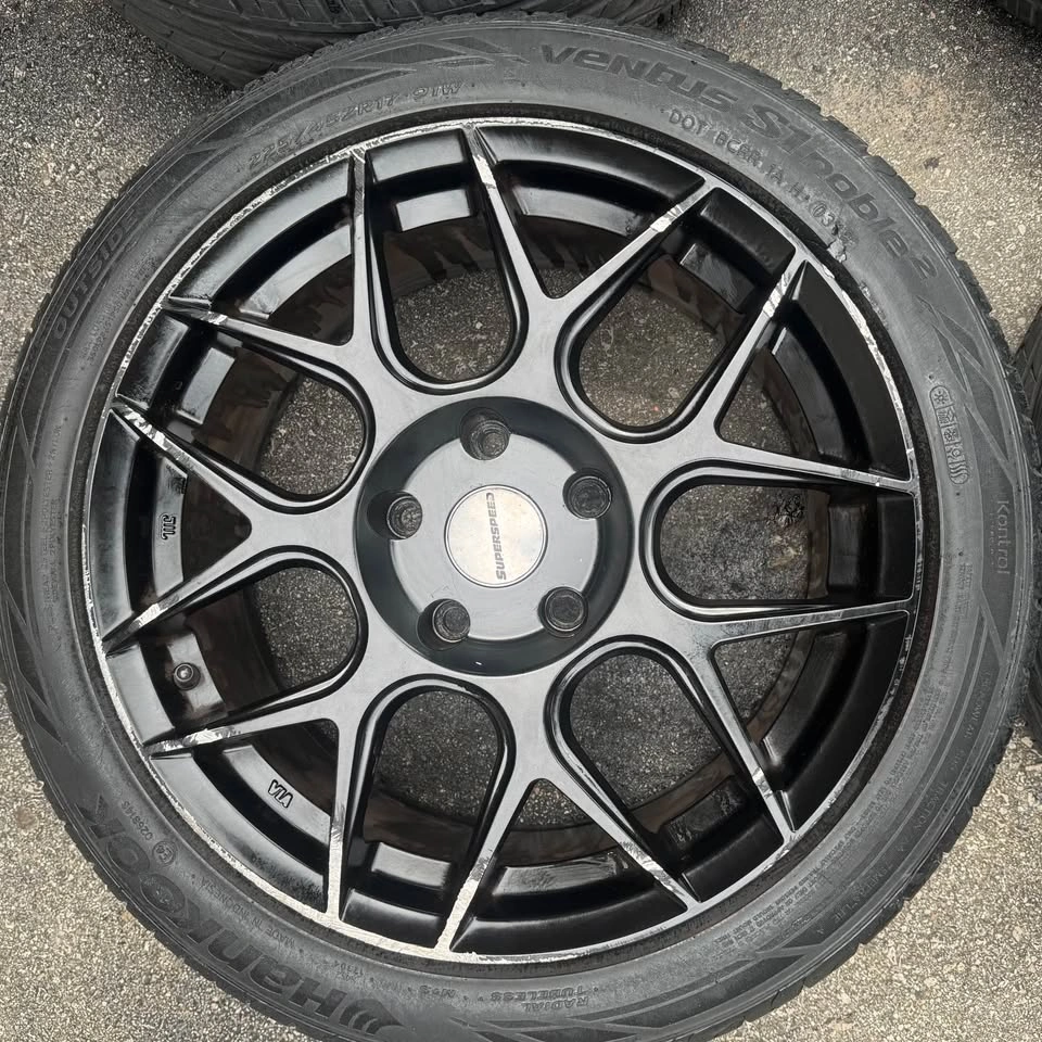 17” Superspeed SS03 Wheels + Tires — Matte Black, 5x120 - photo 4