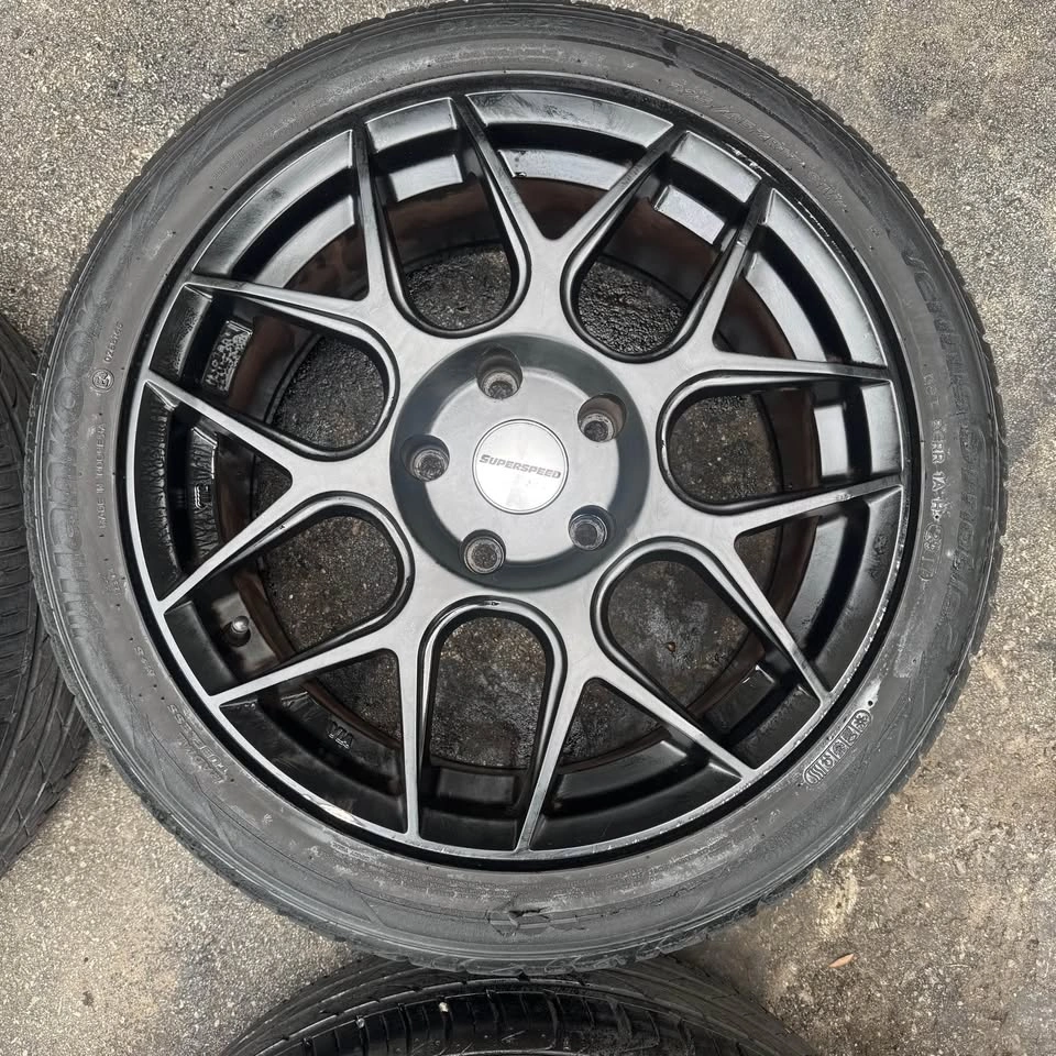 17” Superspeed SS03 Wheels + Tires — Matte Black, 5x120 - photo 5