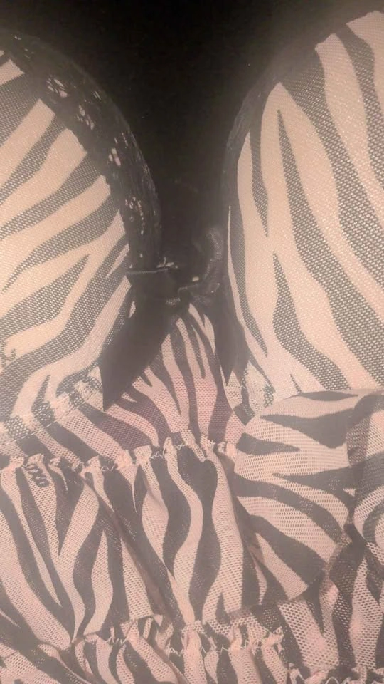 Zebra print mcbling top with build in bra - photo 3