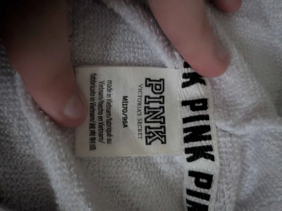 Vintage white PINK brand hoodie with rhinestones - photo 3