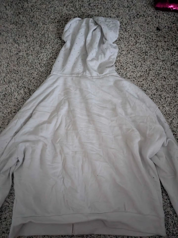 Vintage white PINK brand hoodie with rhinestones - photo 4