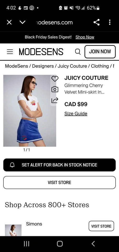 Cherry juicy couture mini skirt - photo 5