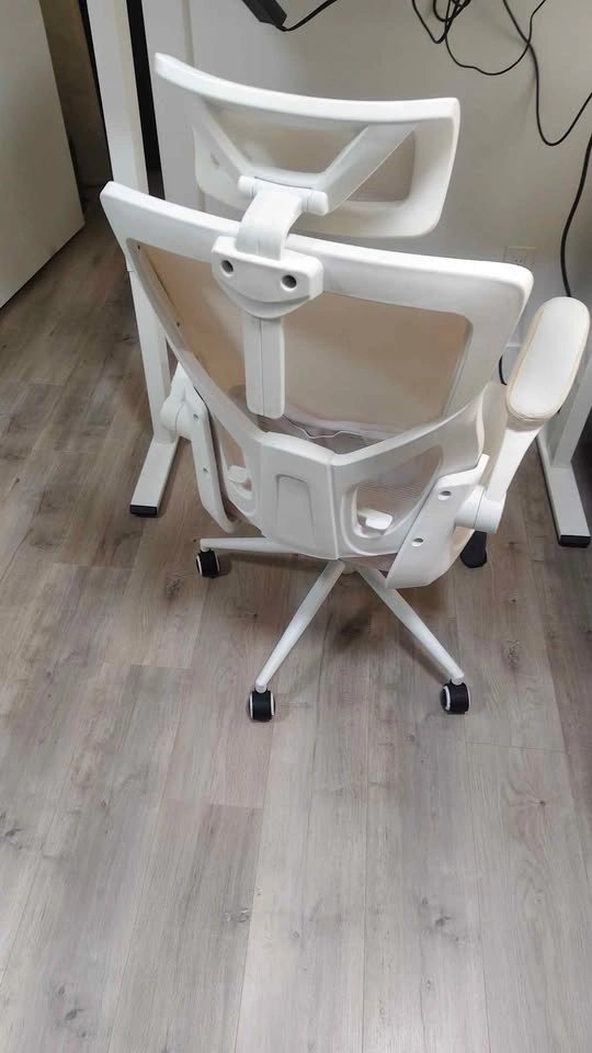 White Mesh Ergonomic Office Chair with Headrest - photo 2