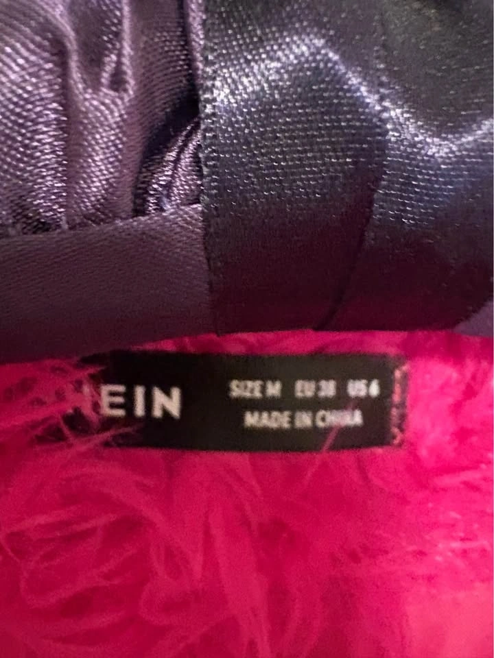 SHEIN Hot Pink Faux Fur Coat - fits S-XL - photo 3