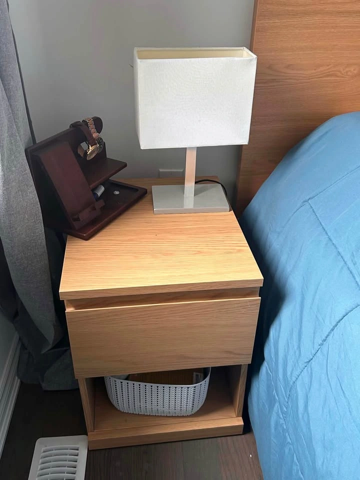 IKEA MALM Queen Bed Frame and 2 Nightstands - photo 2