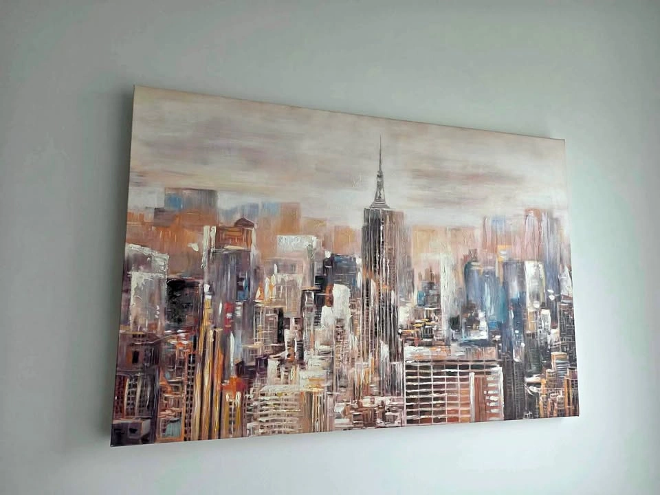 Abstract New York City Skyline Canvas Wall Art