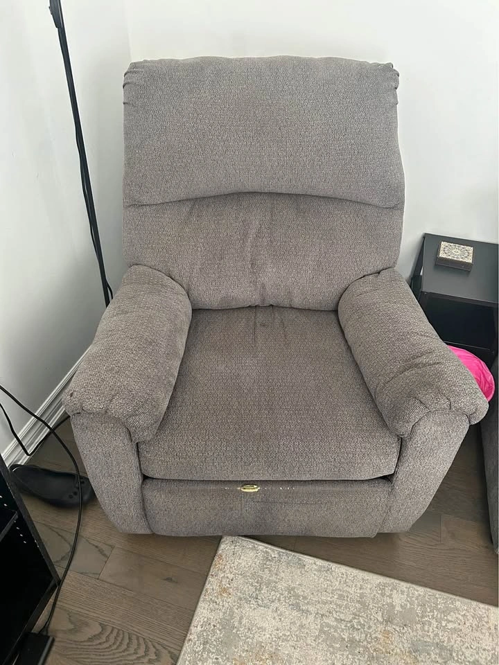 Grey Fabric Recliner Chair