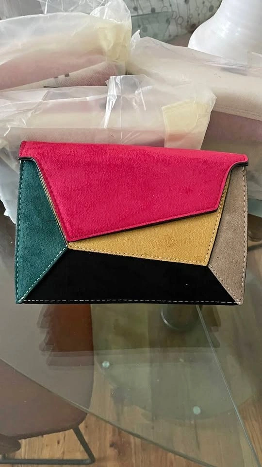 New Color Block Envelope Clutch / Fashion Bag with Tag