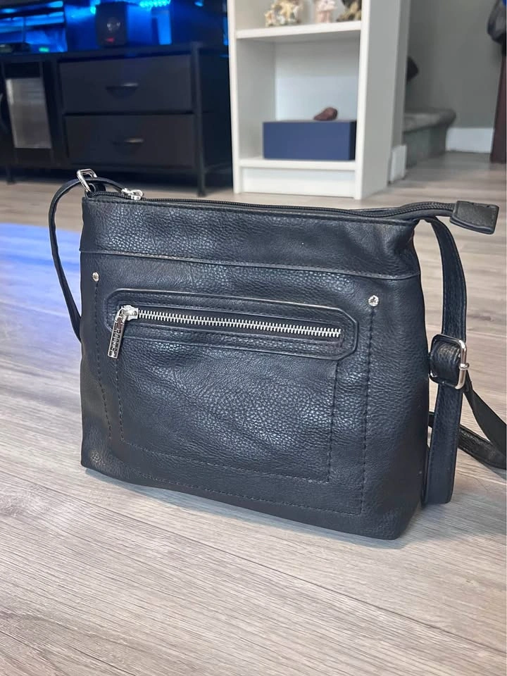 Roots Pebbled Leather Bag