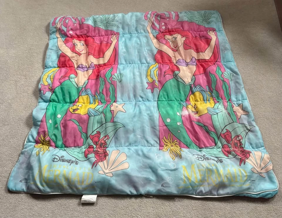 Vintage Disney The Little Mermaid Sleeping Bag Ariel Flounder Se - photo 4