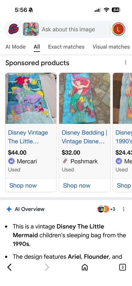 Vintage Disney The Little Mermaid Sleeping Bag Ariel Flounder Se - photo 5