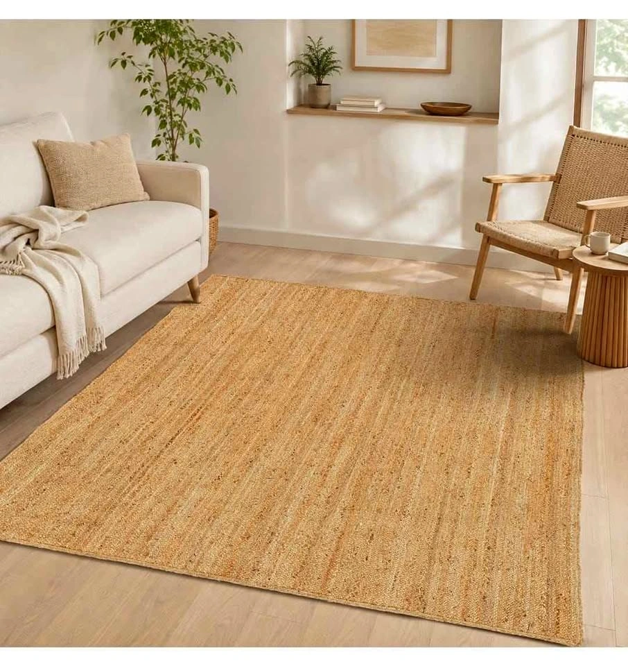 Brand new Jute Area Rug 8x10 Feet Natural Fiber Boho Braided
