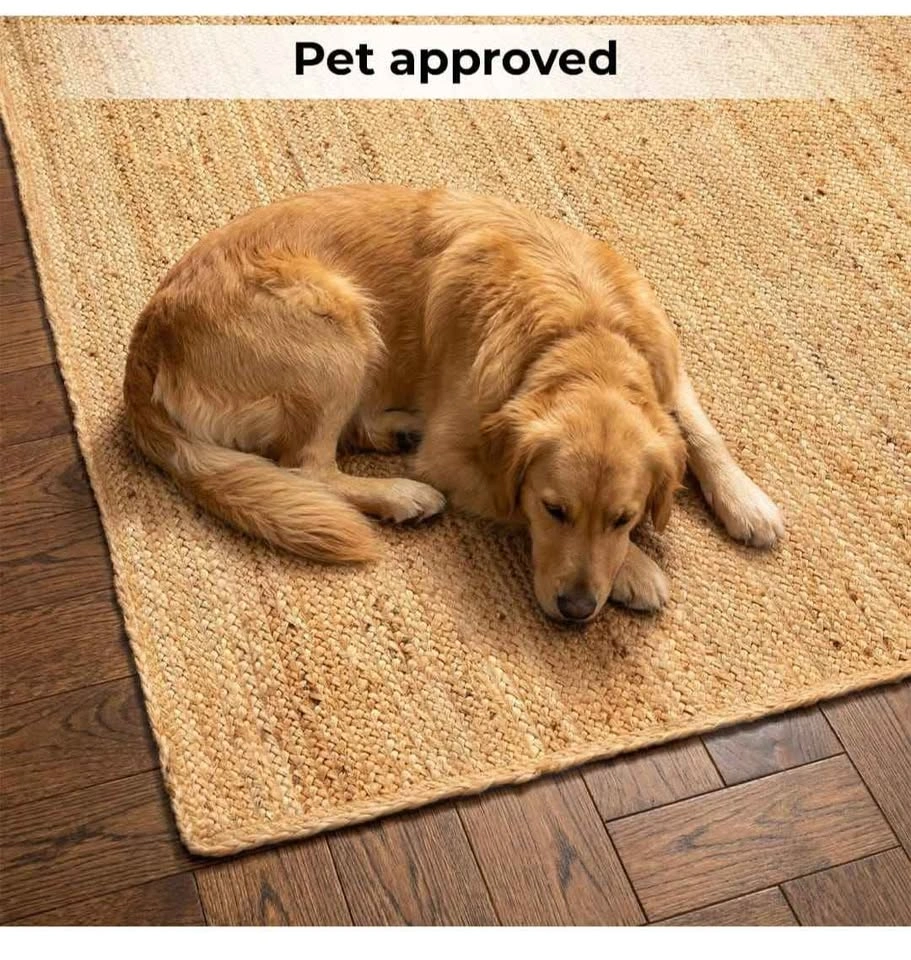 Brand new Jute Area Rug 8x10 Feet Natural Fiber Boho Braided - photo 4