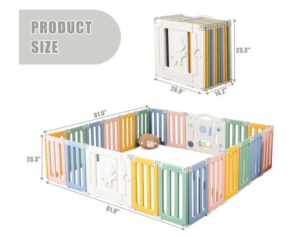 New Huge 22-Panel Foldable Baby Playpen / Portable Play Yard - photo 2