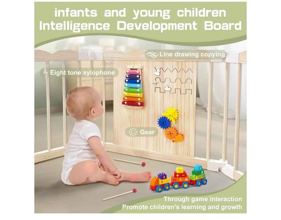 Brand new Baby Playpen, 60x60x24 Inch Adjustable Wooden - photo 5