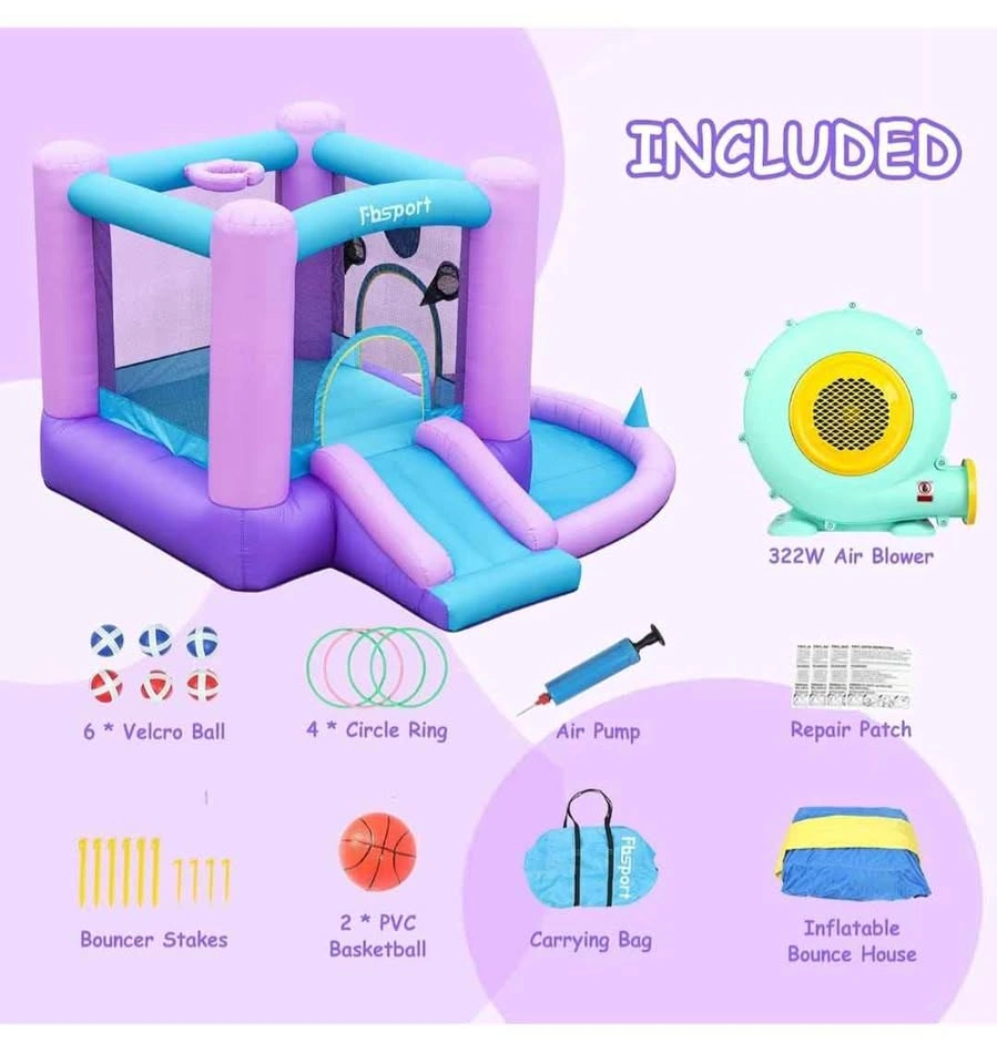 Inflatable Bounce House with Slide and Blower - photo 3