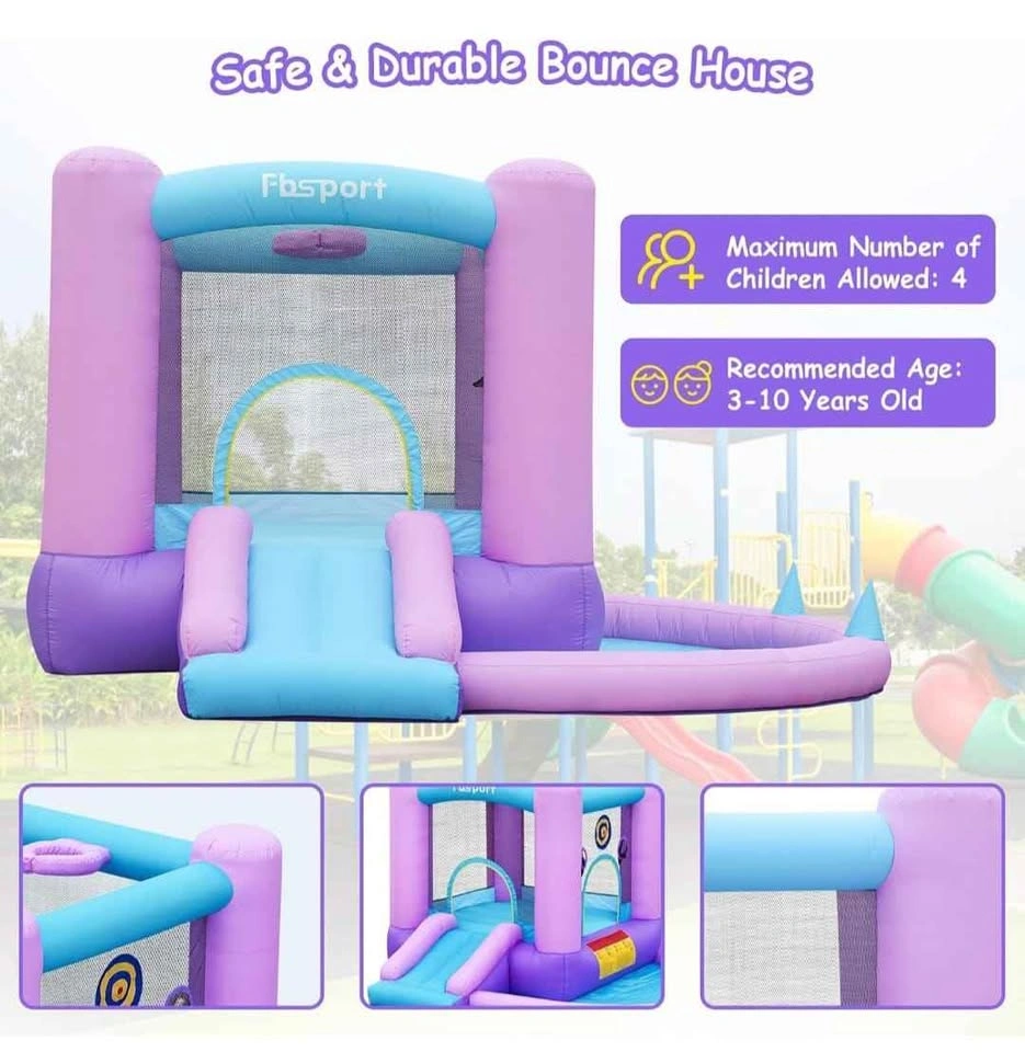 Inflatable Bounce House with Slide and Blower - photo 4