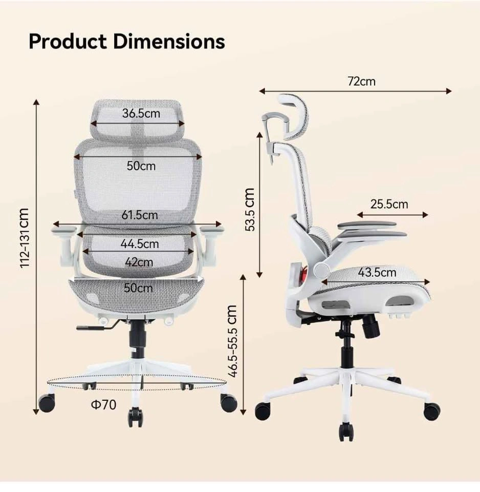 Ergonomic Office Chair with Lumbar Support and 4D Armrests - photo 2