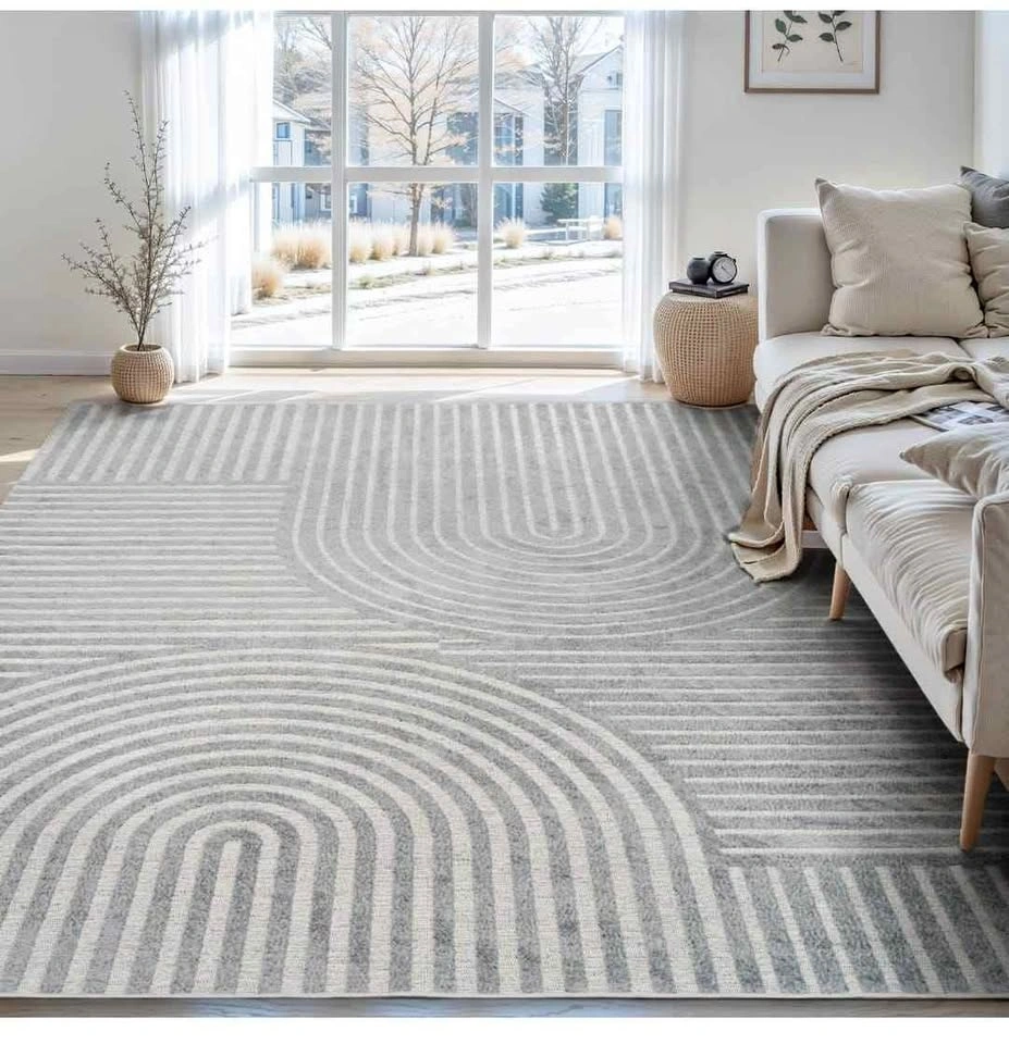 Brand new 8x10 Boho Area Rug - Smoke Grey (Machine Washable / No