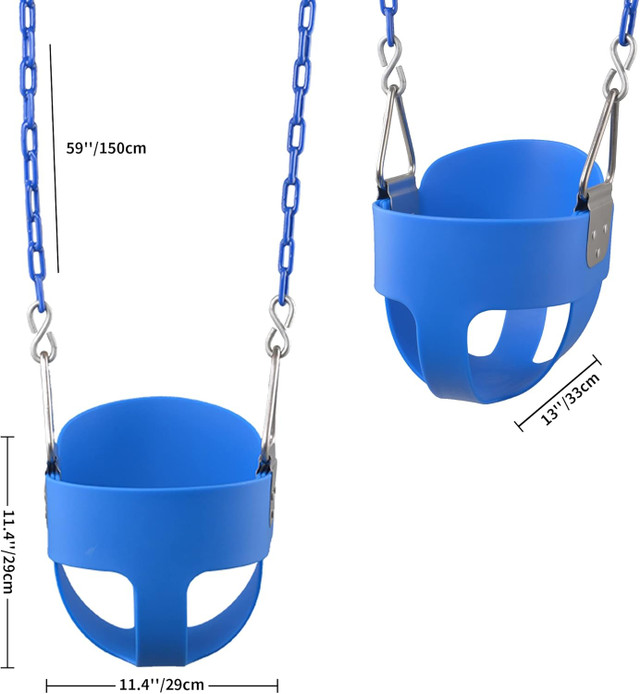Toddler Swing Metal/Plastic Bucket Swing with Chains