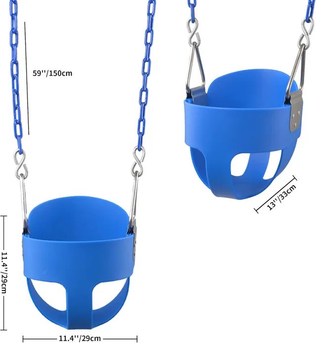 Toddler Swing Metal/Plastic Bucket Swing with Chains thumbnail