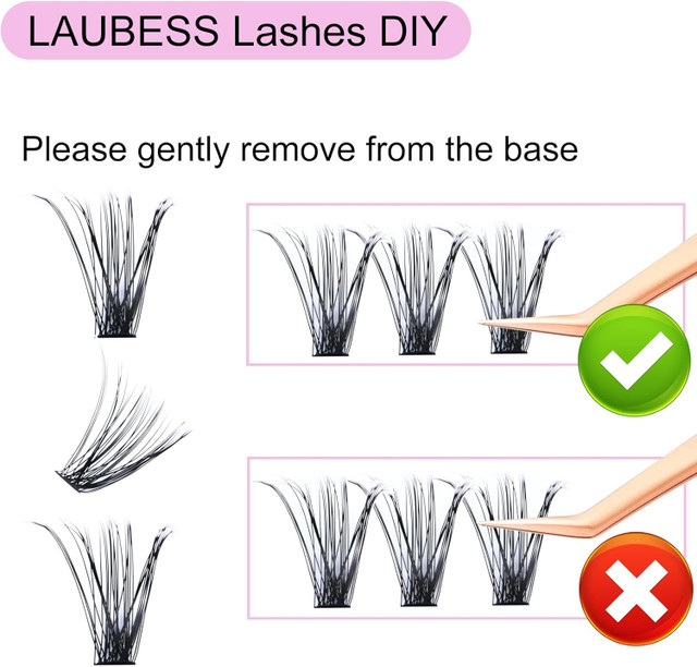 NEW LAUBESS Cluster Lashes 240pcs Mixed Tray Black - photo 3