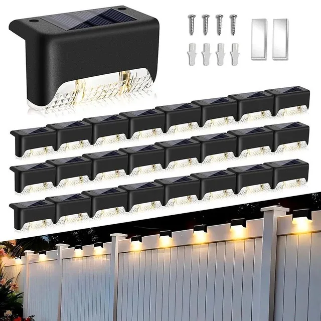 Set of 8 Solar Step & Fence Lights image indicator(7)