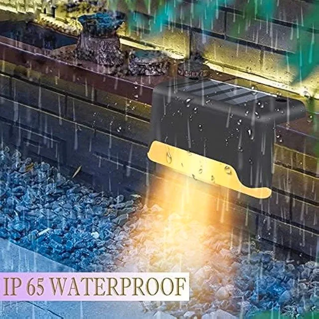 Set of 4 Solar Step & Fence Lights image indicator(10)